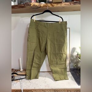 NWOT Just My Size Green Casual Stretch Pants (measurements are from 3X!)